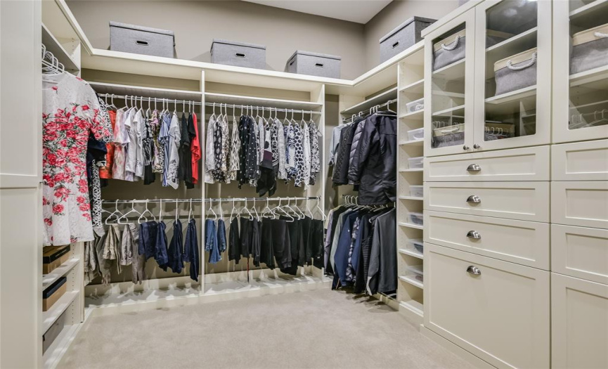 Enjoy the large primary closet, complete with a custom organizational system!