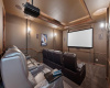 Theater room, furniture and equipment convey