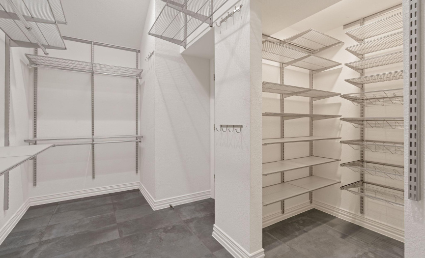 An abundance of room in this nice primary bedroom closet