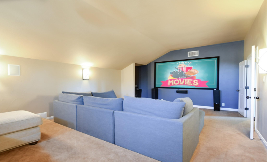 Get ready to be entertained in style! The upper level media room is the ultimate destination for cinematic adventures and leisure. Whether you're enjoying a blockbuster film or a gaming marathon, this space is where the magic happens.