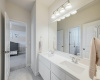 Jack and Jill bathroom with double vanity