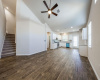open concept living/dining/kitchen