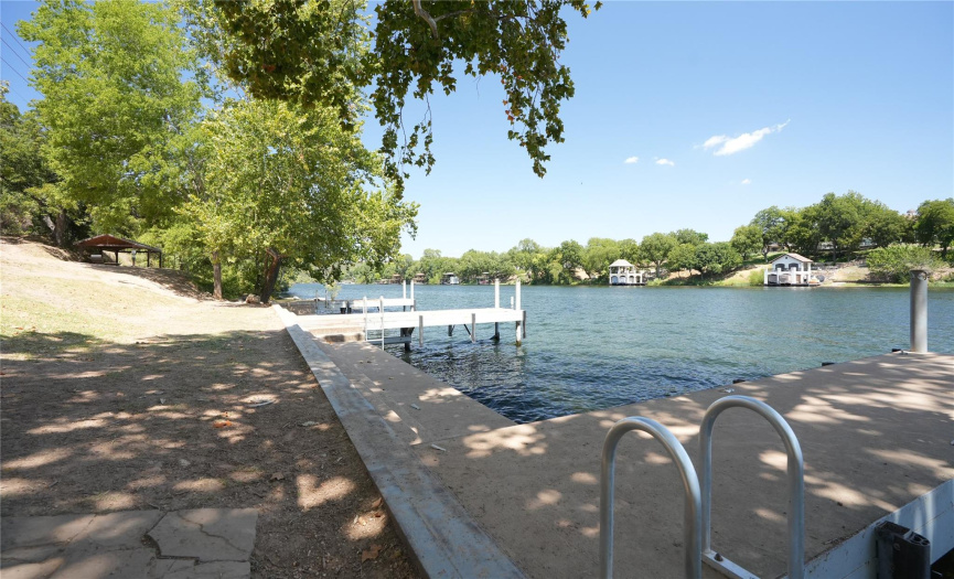Private community park and day docks on Lake Austin