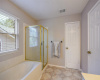 Soaking tub and separate walk in shower 