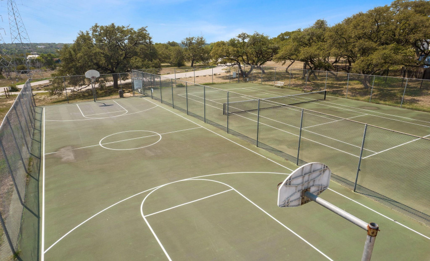 The neighborhood sport courts are a short walk from the home.