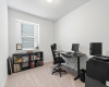 The home office is a dedicated space for work or study.