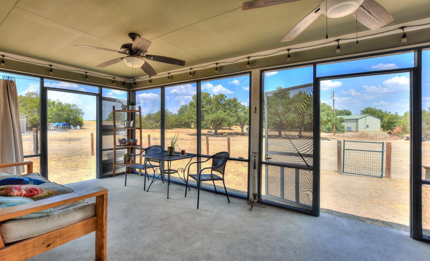 Incredible space; great for all weather; covered screened porch