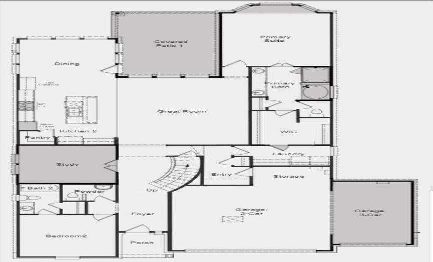 Structural options added include: gourmet kitchen 2, shower at bath 2, bay window at owner’s suite and mud set shower at owner’s bath, covered outdoor living 1, study in place of flex, door at laundry, gas stub out and pre-plumb for future water softener.