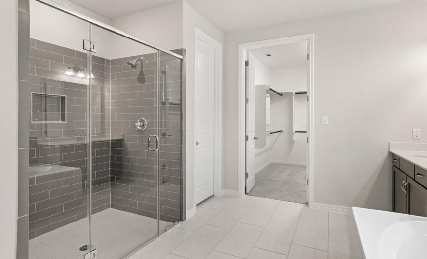 Primary suite bath with separate shower