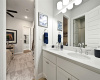 Custom cabinetry can be found inthe laundry room, bathrooms,and powder room