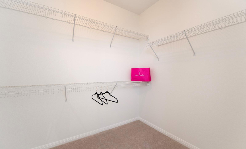 8- The walk-in-closet makes for ease of dressing away from the bathroom.