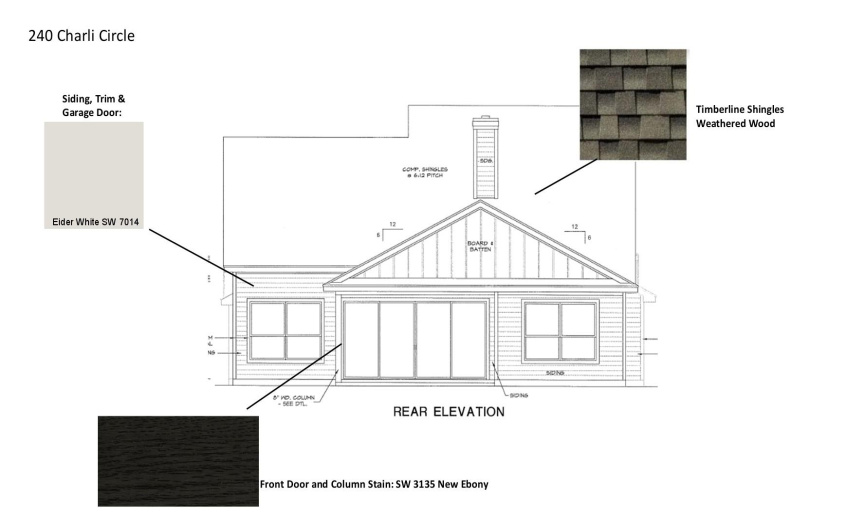 Proposed Exterior Rear:  Subject to change