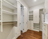 custom closet with lots of extra details