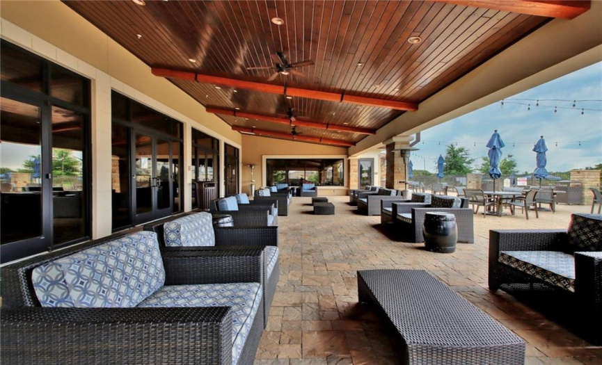 Relaxing outdoor area at the Lodge