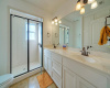Primary Bathroom with Double Vanity and Walk-in Shower