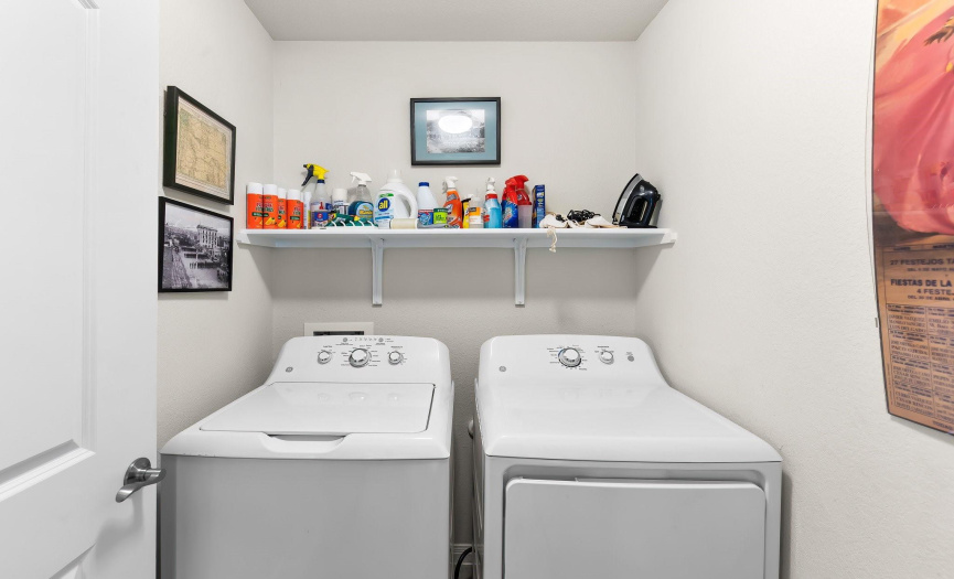 Laundry room- washer and dryer can convey.