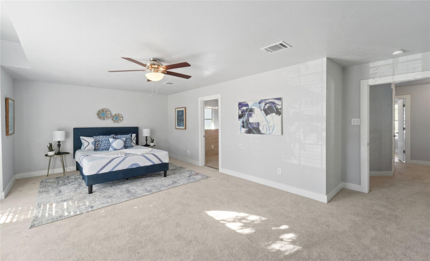 Tastefully neutral paint throughout the home and plush carpeting throughout the second floor bedrooms and hallway. 