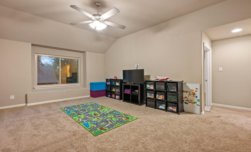 Discover a world of fun and games in this upstairs playroom