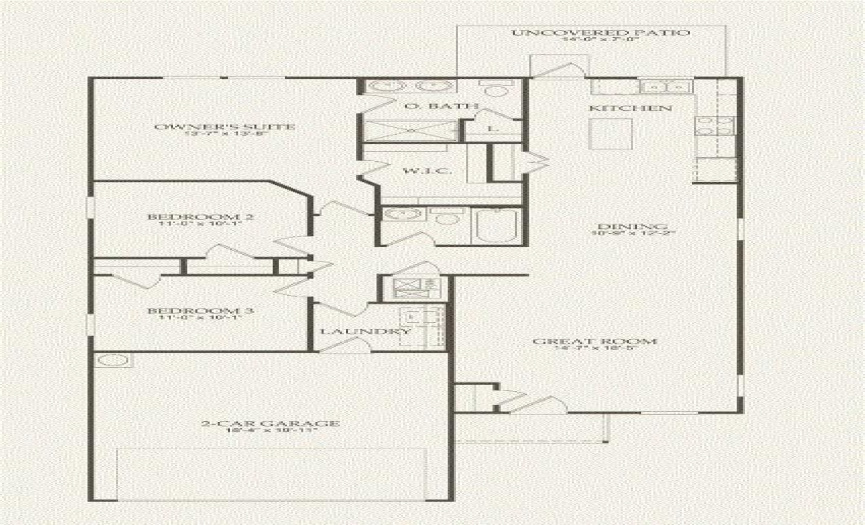 Centex Homes, Becket floor plan