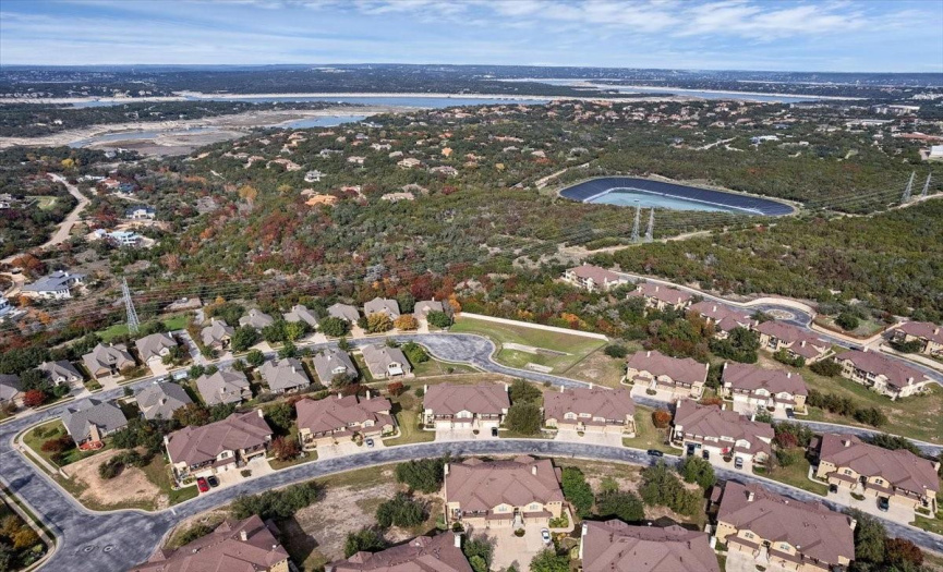 View of Lake Travis from the community.