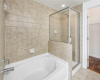 Large garden tub & separate shower in primary bath