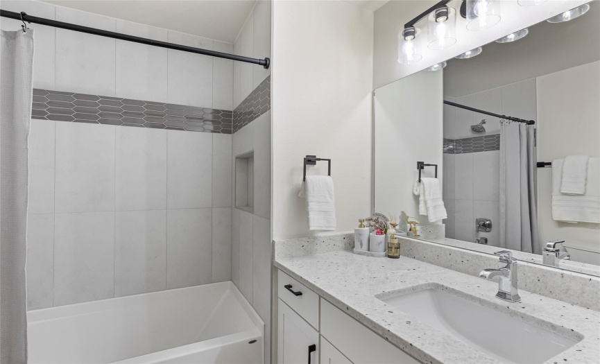 Master bathroom. Carries the granite, tile and Kohler fixture theme. Its all brand new! tub, toilet, shower. You will be the first to experience it all!