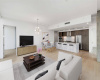 Virtually staged living/dining