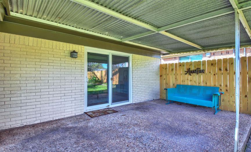Spacious covered patio to extend your living outside!
