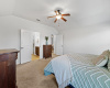 The primary bedroom offers wonderful privacy along with a spacious walk-in closet for added convenience.