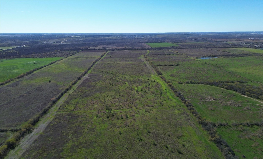 Aerial view of property looking south