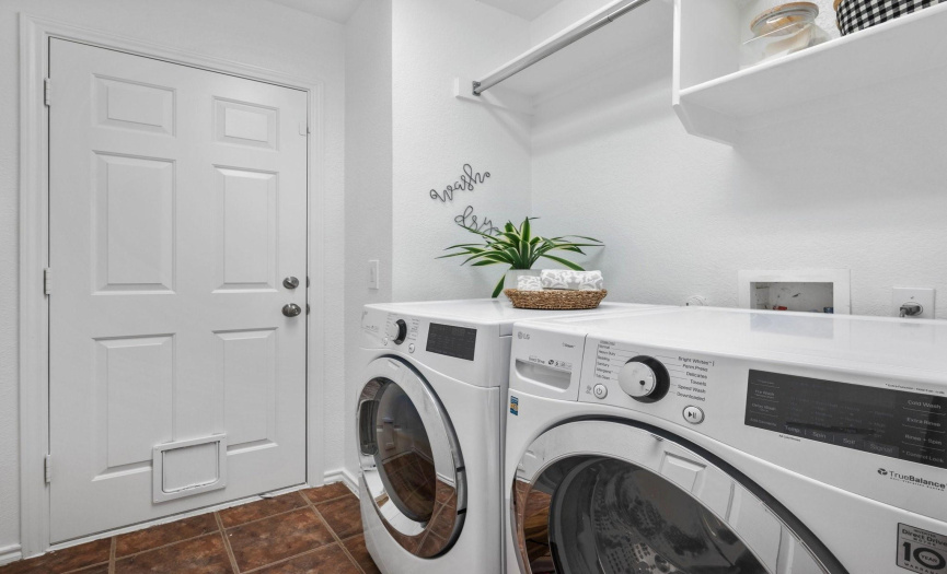 Tackle every load with ease in the laundry room that offers direct access to the 2 car garage