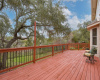 Refinished large back deck affords privacy and nature all from your own backyard views.  Sip some coffee, watch the sun rise, read a book, great area for contemplative thinking and play.