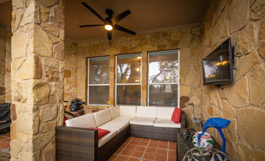 Covered patio.