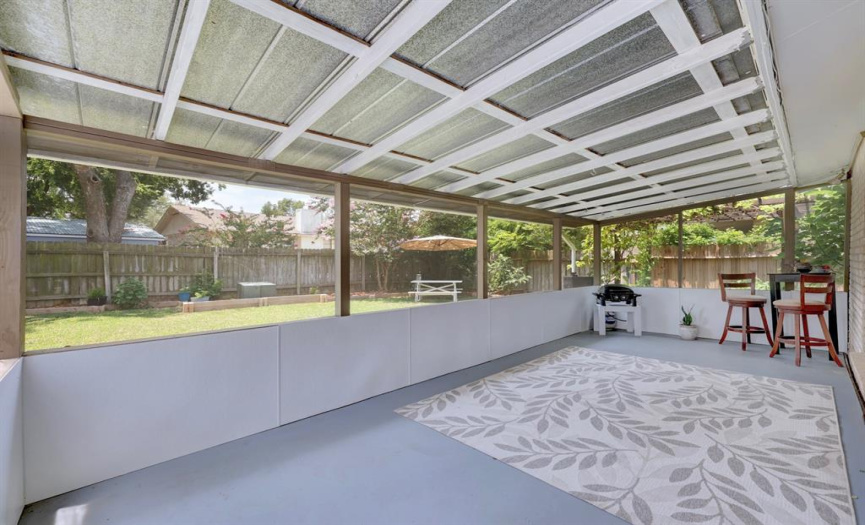 Relaxing Screen-in patio extends the living space