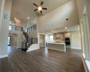 Soaring ceilings from the living room in the back through to the foyer in the front