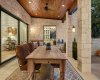 Covered courtyard patio allowing for extended entertaining space
