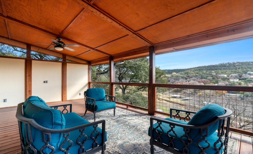 Second Floor Covered Outdoor Living Area has Panoramic Views. 