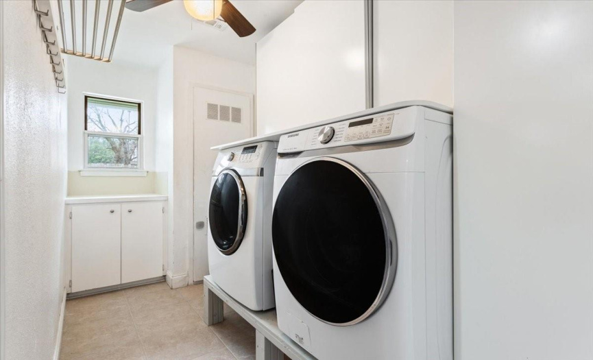 Convenience meets functionality in the main floor laundry room.