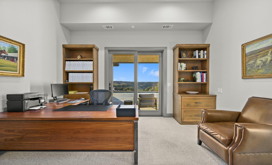 Executive office with built-ins 
