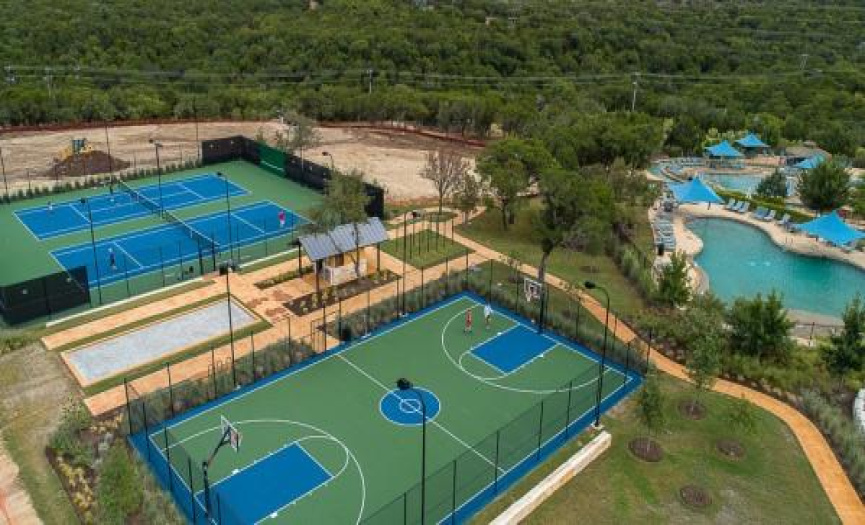 There's an amphitheater, tennis, pickleball and basketball courts, and SO much more!!!