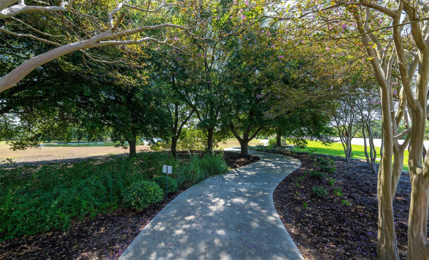 Miles of walking trails throughout the neighborhood both paved and natural.