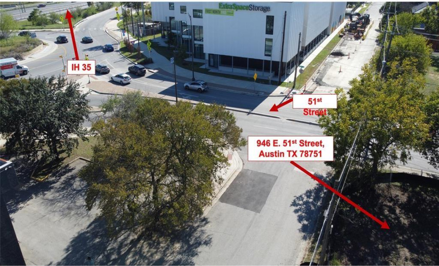 High visibility corner, great parking. Easy access. Lot has been cleared and ready for building permits. 
