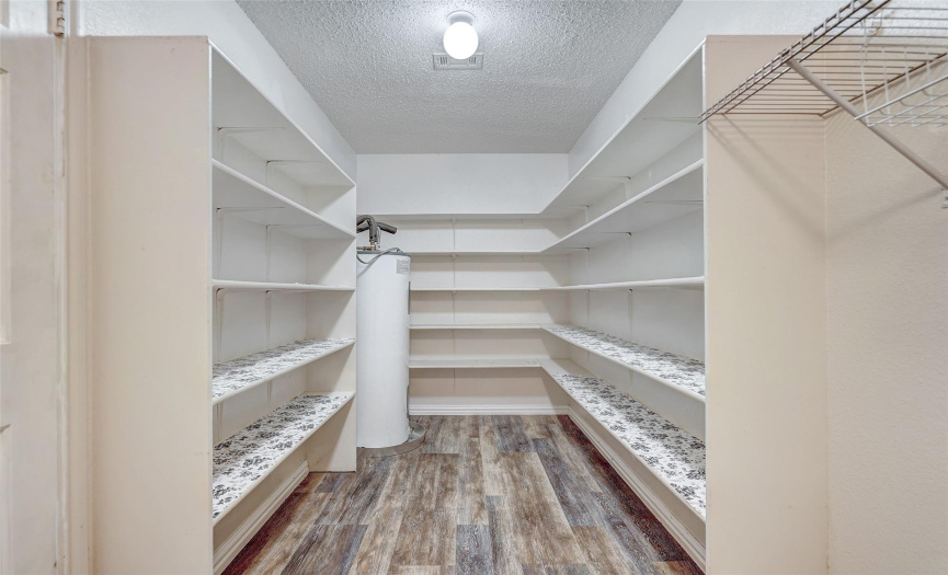 Pantry/laundry room off kitchen. So much space.