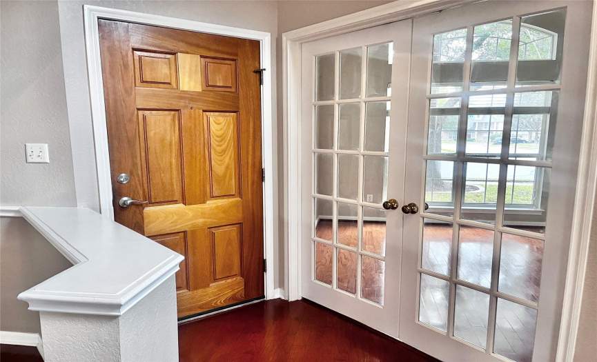 Front entry with separate home office