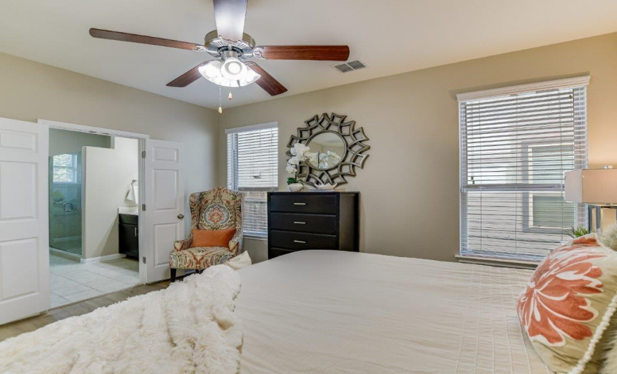 All of the bedrooms have ceiling fans to stay cool and save energy.