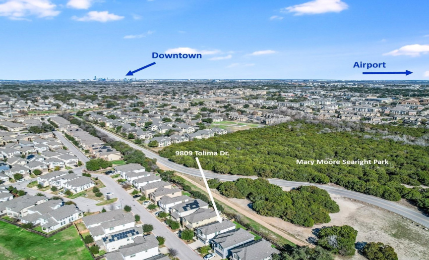 Convenient work, play and travel options abound: downtown is roughly 8 miles away, the airport 12 miles, and South Park Meadows (shopping, restaurants, entertainment, more) just 2 miles.
