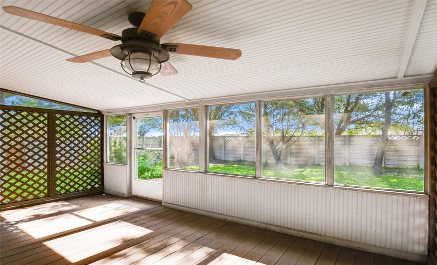 Enjoy the fresh air without the nuisance of pests in the screened porch, a versatile space that seamlessly connects you to the beautiful outdoors.