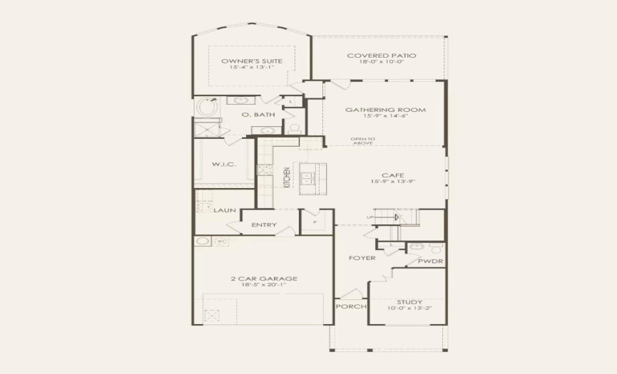 Pulte Homes, Riverdale plan, first floor