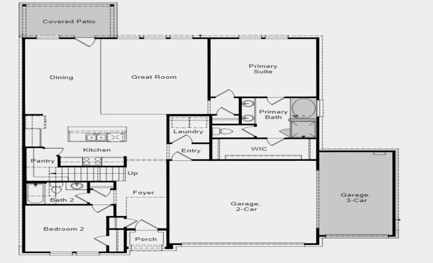 Structural options added include: Slide-in tub at owner's bath, upper cabinets in laundry, 3 car garage, metal baluster at railing, pre-plumb for future water softener, and added gas line.