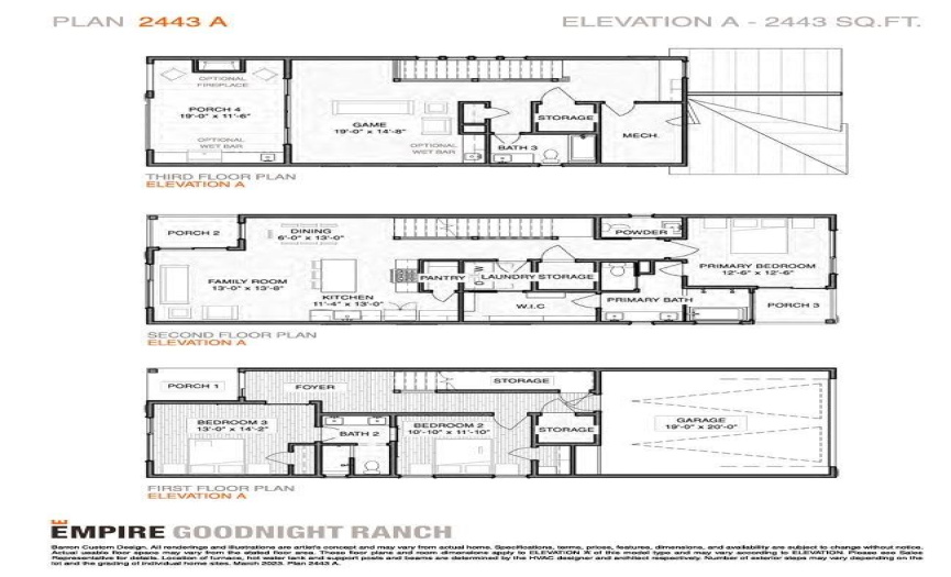 Floorplan Elevation A - Photo is a Rendering.  Please contact On-Site for any questions or information.
